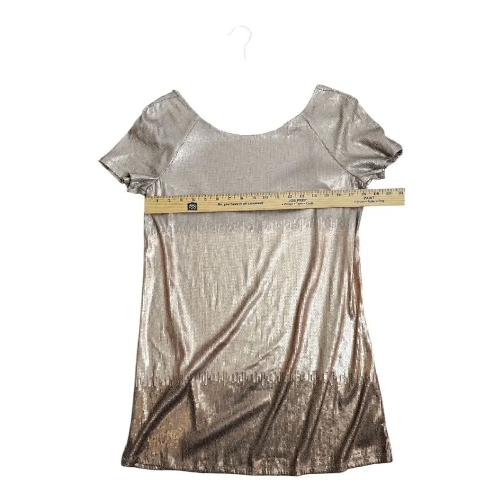 Free People Gold Sequin Mini Dress - Picture 8 of 13